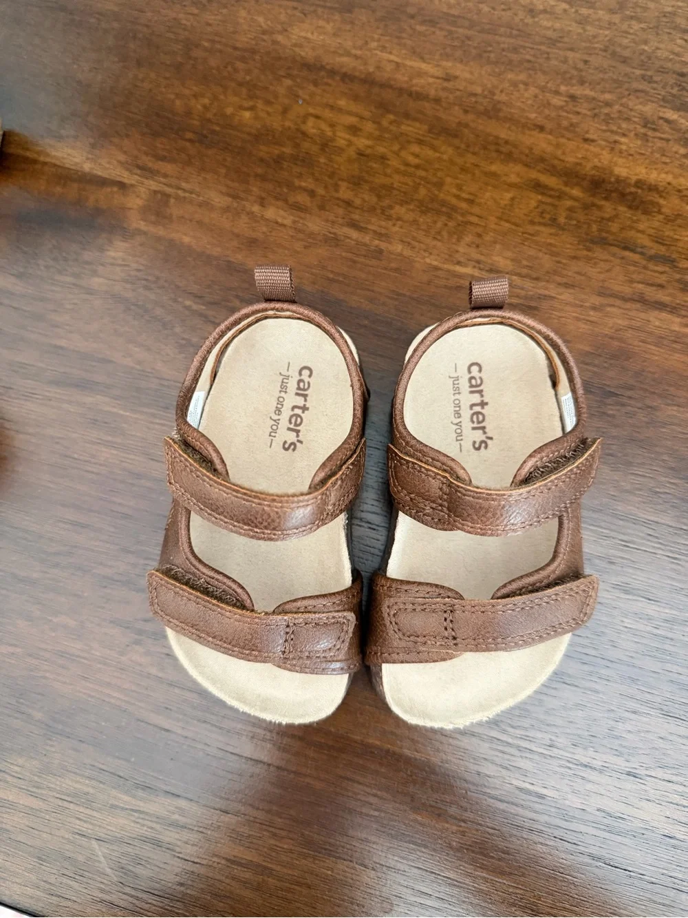 Carter's Brown Double-Strap Kids Sandals